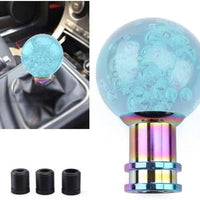 Universal Acrylic Round Ball Style Gear Shift Knob Manual Transmission Shifter Lever Stick(Ice Blue)