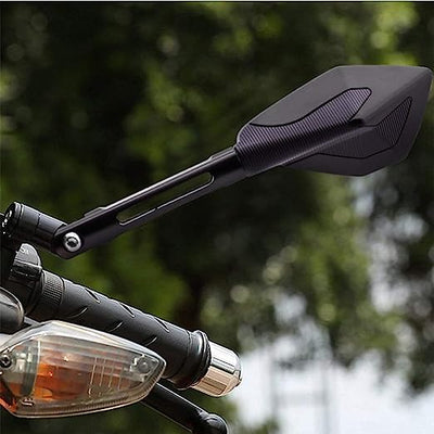 Motorcycle side mirror Anti Glaze back view mirror Black universal fitting for all bikes