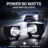 1 Pc Universal HJG WD04 Model Ultra Bright 45W Led Mini Laser Cannon Fog Light