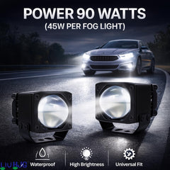1 Pc Universal HJG WD04 Model Ultra Bright 45W Led Mini Laser Cannon Fog Light