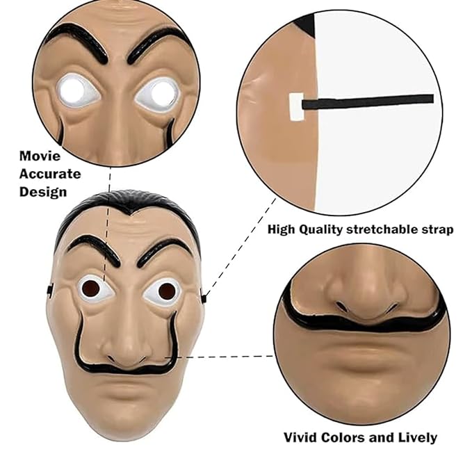 Universal Face Mask Salvador Money heist For Cosplay