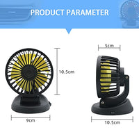 Portable Fan 360° Single Head Rotating With Adjustable 180° Up Down For Desktop/ Car / Truck Van 5 Inch Size