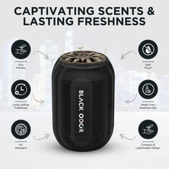 1 Pc Universal Black Odor Premium Car Gel Air Freshener Stylish Effective Long-Lasting For Car