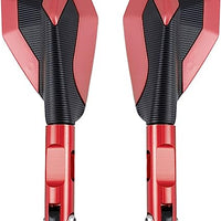 Motorcycle side mirror Anti Glaze back view mirror Red universal fitting for all bikes