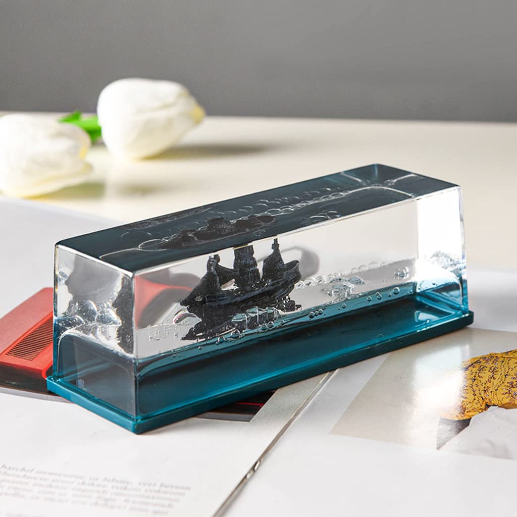 Universal Floating Pirates Cruise Ship In Fluid Liquid Unsinkable Boat Car Dashboard Decoration 1 Pc