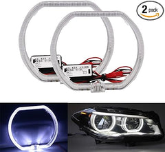 Universal Square LED Angel Eyes Rings Lights Super Bright Headlight Angel Eye 2 Pc (120mm)