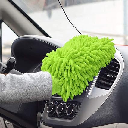 Universal Car Microfiber Cleaning Dusting Microfiber Wash Mitt Gloves With Premium Quality Pack of 2