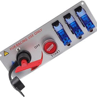 Universal LED Toggle Switch Panel 5in1 Multifunctional Ignition Switch Panel LED Indicator Light for Car And Jeep(Blue)