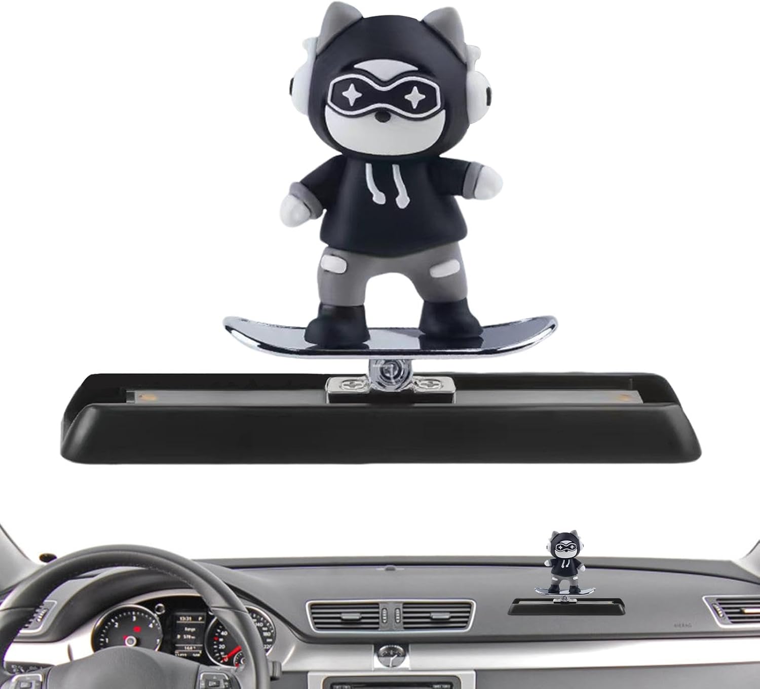 1 Pc Universal Dashboard Sliding Character Car Interior Decoration Accessories