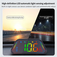 Universal G23 GPS Speedometer HUD Gauge Car Digital Head Up Display Speedometer Campass Clock Distance Meature Functions 1 Pc