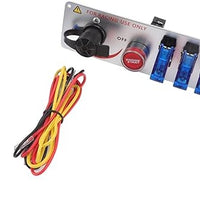 Universal LED Toggle Switch Panel 5in1 Multifunctional Ignition Switch Panel LED Indicator Light for Car And Jeep(Blue)