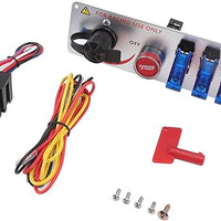 Universal LED Toggle Switch Panel 5in1 Multifunctional Ignition Switch Panel LED Indicator Light for Car And Jeep(Blue)
