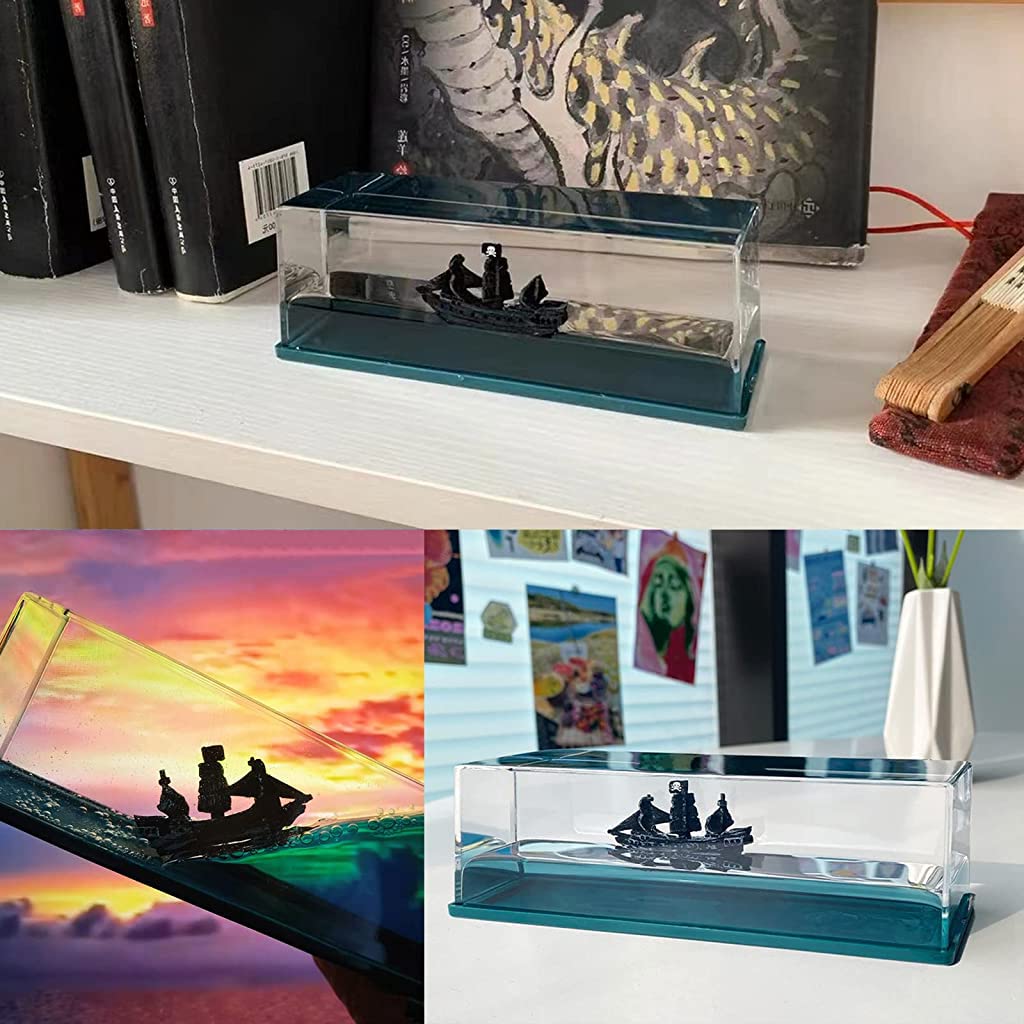 Universal Floating Pirates Cruise Ship In Fluid Liquid Unsinkable Boat Car Dashboard Decoration 1 Pc