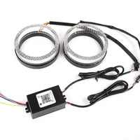 Universal Angel Eye Crystal Ring 2.5 Inch APP Control RGB LED for Car Headlight In Premium Quality 2 Pcs Set