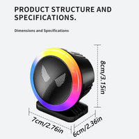1 Pc Universal LED Light Speaker RGB Ambient Lights, Full Color Rechargeable Perfume For Car