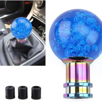 Universal Acrylic Round Ball Style Gear Shift Knob Manual Transmission Shifter Lever Stick(Blue)
