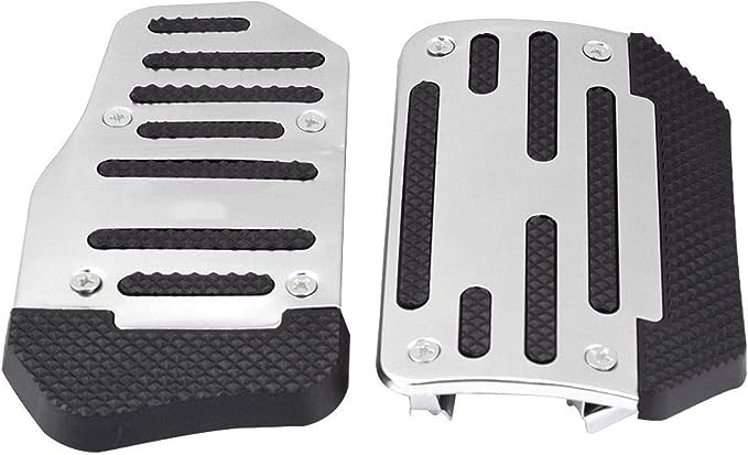 Universal Anti-Slip Brake Pedal Cover Silver Auto Car Brake Pedal