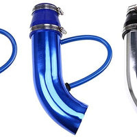 Universal Aluminum Air Intake Pipe / Hose Air Filter Intake System Duct Tube Kit (Silver)