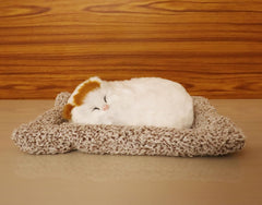 Universal Dashboard Car Sleeping Cat On Carpet Sillicone 1 Pc(White)