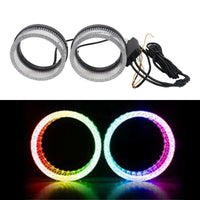 Universal Angel Eye Crystal Ring 2.5 Inch APP Control RGB LED for Car Headlight In Premium Quality 2 Pcs Set