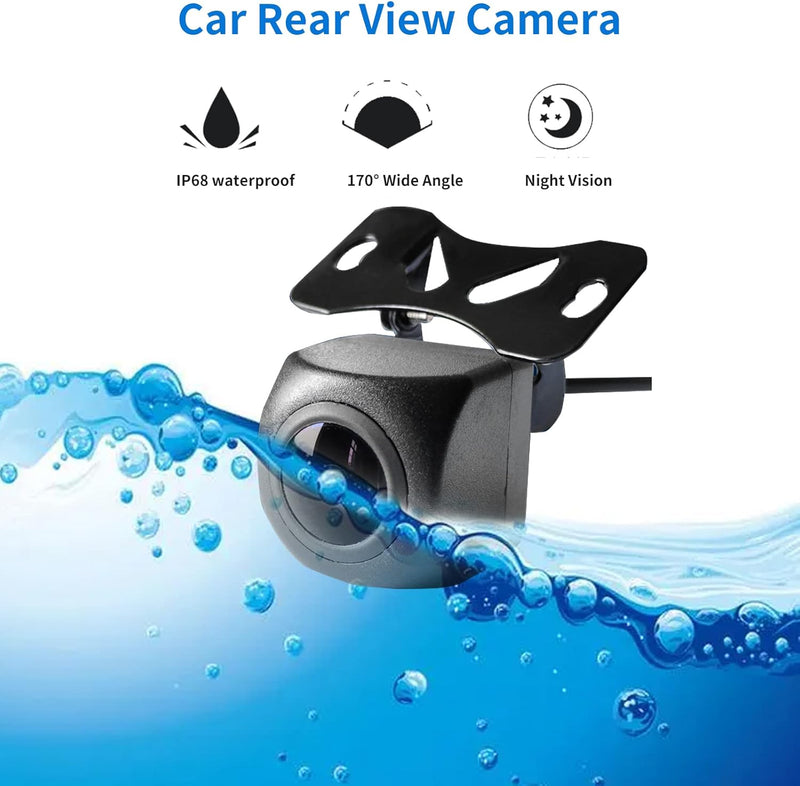 Universal Car Rear View Reverse Camera 2K Diamond Series Waterproof 1080p FHD 170° Wide View Angel Parking Camera for Android Car 1 Pc