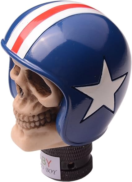 Universal Devil Helmet Skull Shift Gear Knob Car Shifter Lever Most Manual Automotive Vehicles