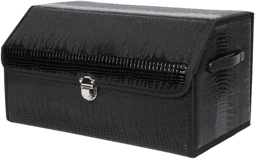 Universal Interior Car Trunk Storage Box Luxury Crocodile Pattern Folding Car Organizer Box 1 Pc