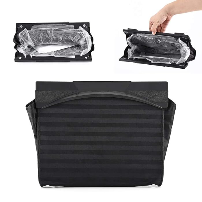 Universal Car Bin Foldable Car Back Seat Rubbish Hanging Bag Trash Holder Garbage Organizer For Car 1 Pc