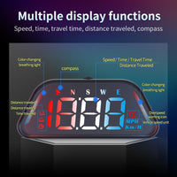 Universal G23 GPS Speedometer HUD Gauge Car Digital Head Up Display Speedometer Campass Clock Distance Meature Functions 1 Pc