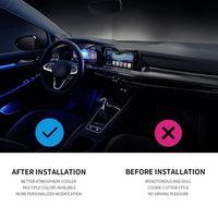 6 Pcs RGB Ambient Light Bluetooth Phone Control Dynamic Car Interior Strip Light Flexible