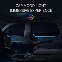 6 Pcs RGB Ambient Light Bluetooth Phone Control Dynamic Car Interior Strip Light Flexible