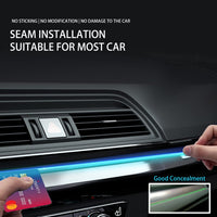 6 Pcs RGB Ambient Light Bluetooth Phone Control Dynamic Car Interior Strip Light Flexible