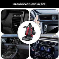 Universal Racing Seat Design Mobile Phone Holder Cell Phone Holder for All Cars 1 Pc(Red)