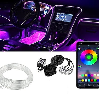Universal Car 5 Pcs Ambient Light Car Interior Decoration Multi Colour Light For Car With APP Control