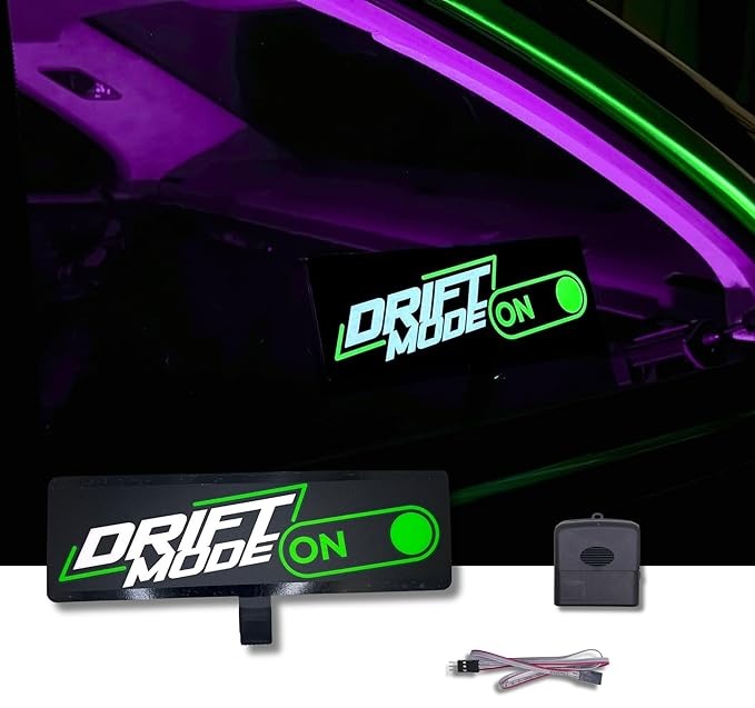 Drift Mode On LED Car Window Sticker Windshield Electric Safety Decal Decoration Sticker Auto 1 Pc