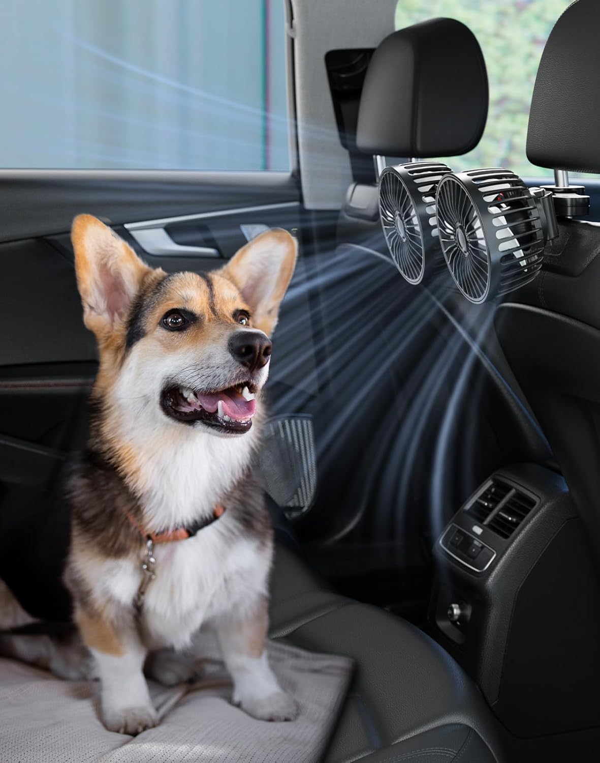 Universal USB Mini Electric 5V Car Back Seat Cooling Fan Summer Car Air Conditioner Rotating Cooling Fan Car 1