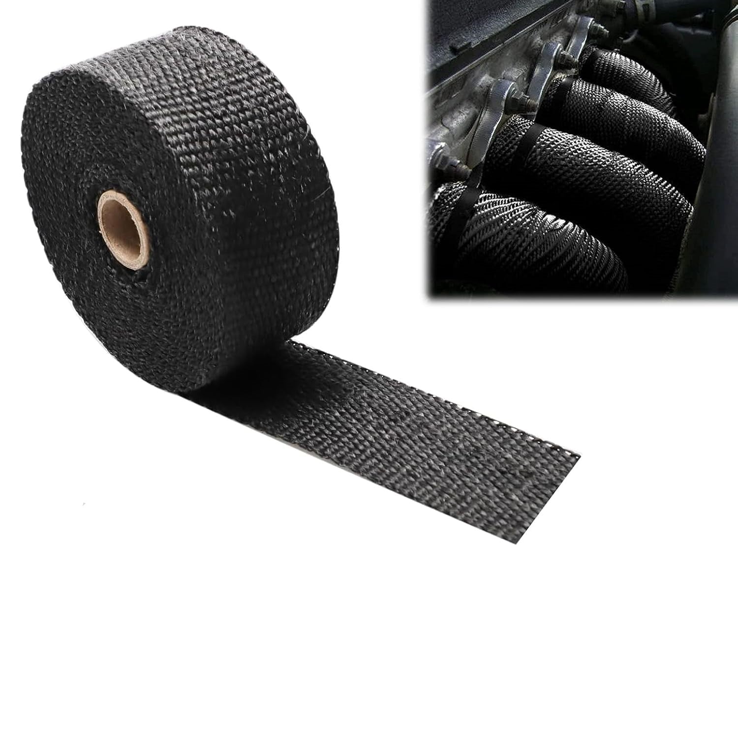 Universal Exhaust Heat Wrap Turbo Pipe Heat insulation Wrap 1 Pc (black)