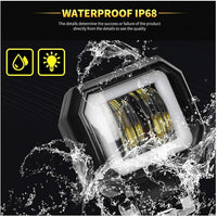 Universal 3 inch Square Shape Blue Angel Eye DRL White Light With Flasher 1 Pc