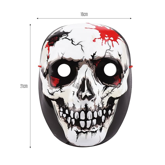 D-15 Universal Zombie Style Neon Halloween Mask, Led Purge Mask 3 Lighting Modes For Costplay 1 Pc