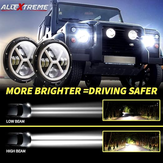 Jeep Round Headlight  7 Inch X DRL Projector style 2 pcs Set