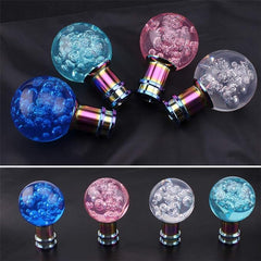 Universal Acrylic Round Ball Style Gear Shift Knob Manual Transmission Shifter Lever Stick(Ice Blue)