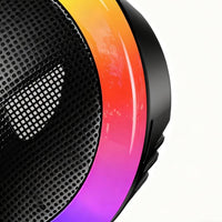 1 Pc Universal LED Light Speaker RGB Ambient Lights, Full Color Rechargeable Perfume For Car