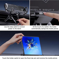 Universal Car Automatic Mobile Holder With Wireless Charger In Premium Quality 1 Pc