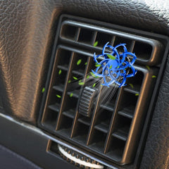 Universal Car Ac Went Decoration Piece Spiral Wings Style 1 Pc Blue