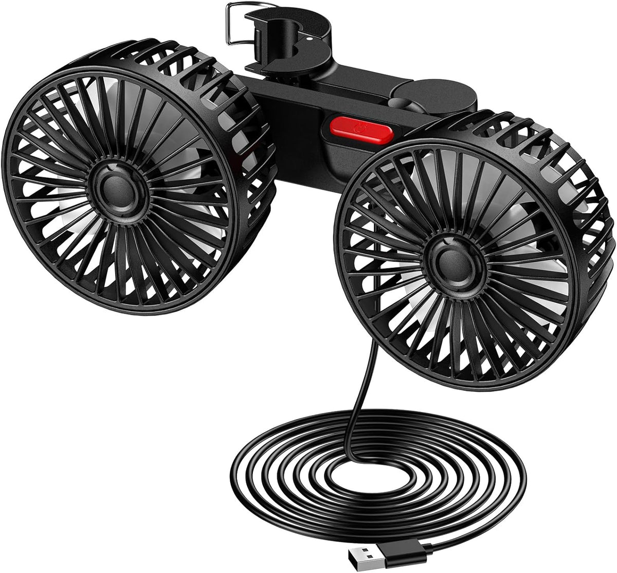 Universal USB Mini Electric 5V Car Back Seat Cooling Fan Summer Car Air Conditioner Rotating Cooling Fan Car 1