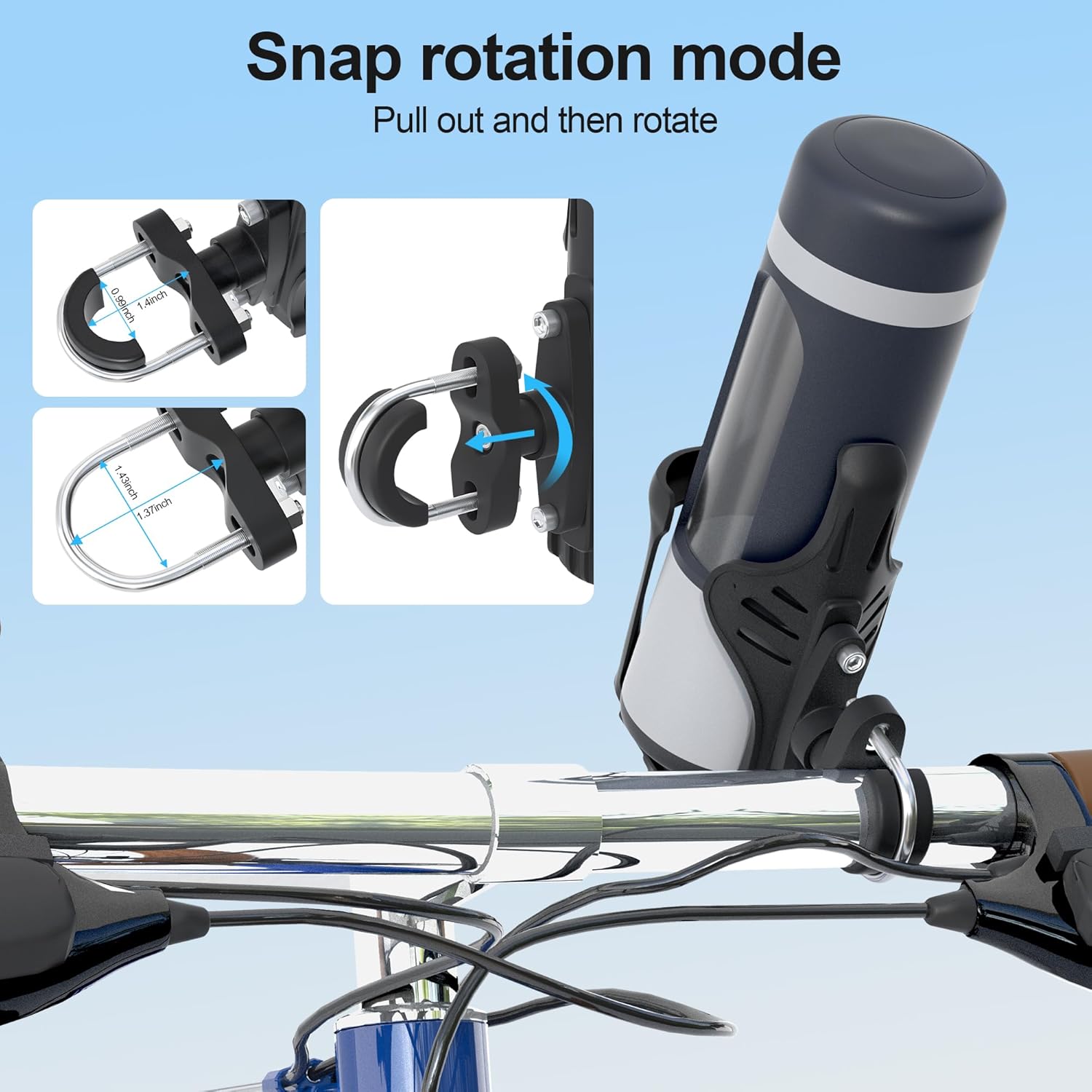 BSDDP Bike Water Bottle Holder in ABS Material for Handlebar 1 Pc