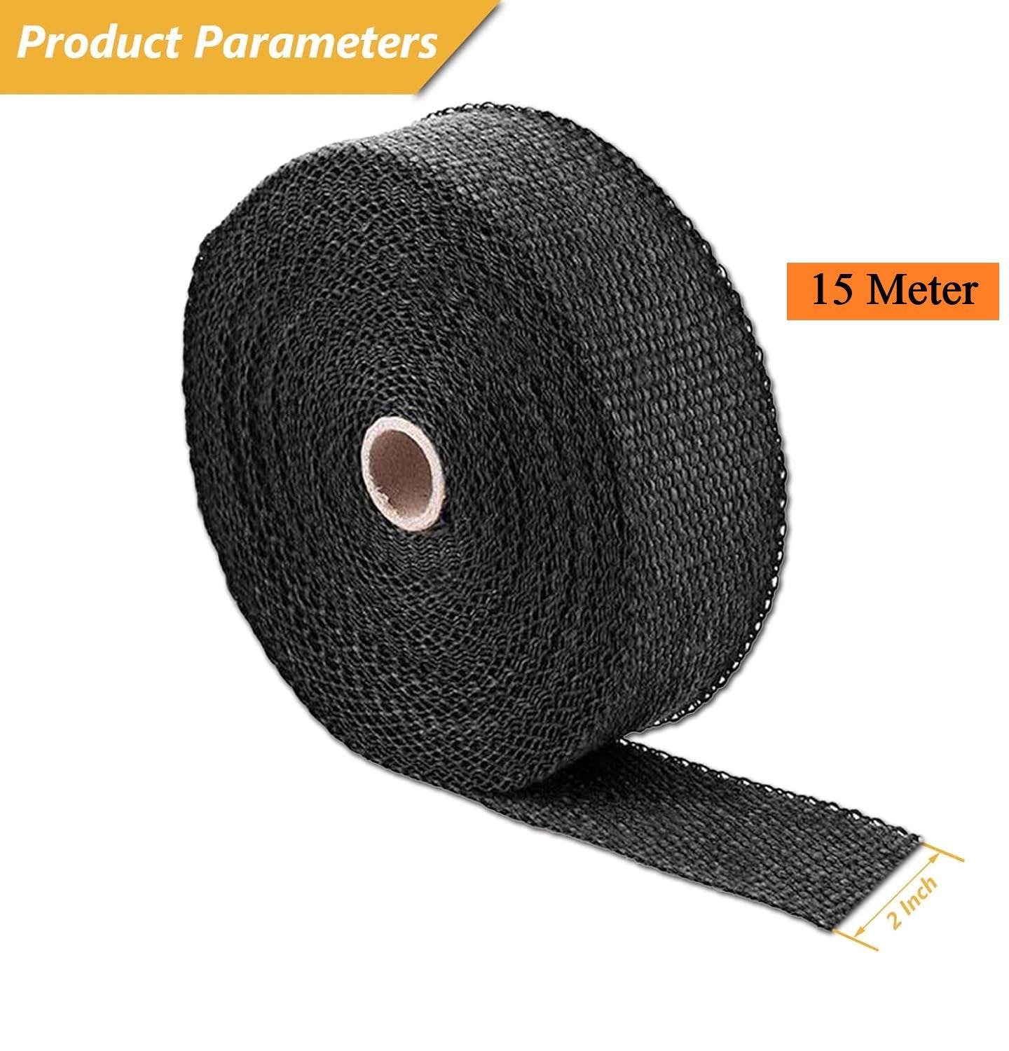 Universal Exhaust Heat Wrap Turbo Pipe Heat insulation Wrap 1 Pc (black)