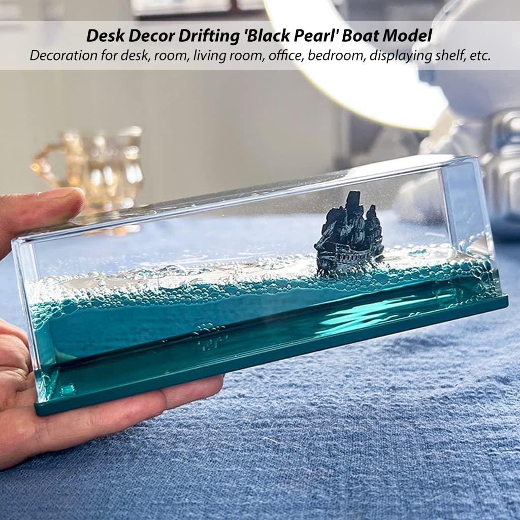 Universal Floating Pirates Cruise Ship In Fluid Liquid Unsinkable Boat Car Dashboard Decoration 1 Pc