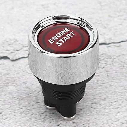 Universal Engine Start Switch, LED Engine Starter Push Button Starter Switch 1 pc(Red)