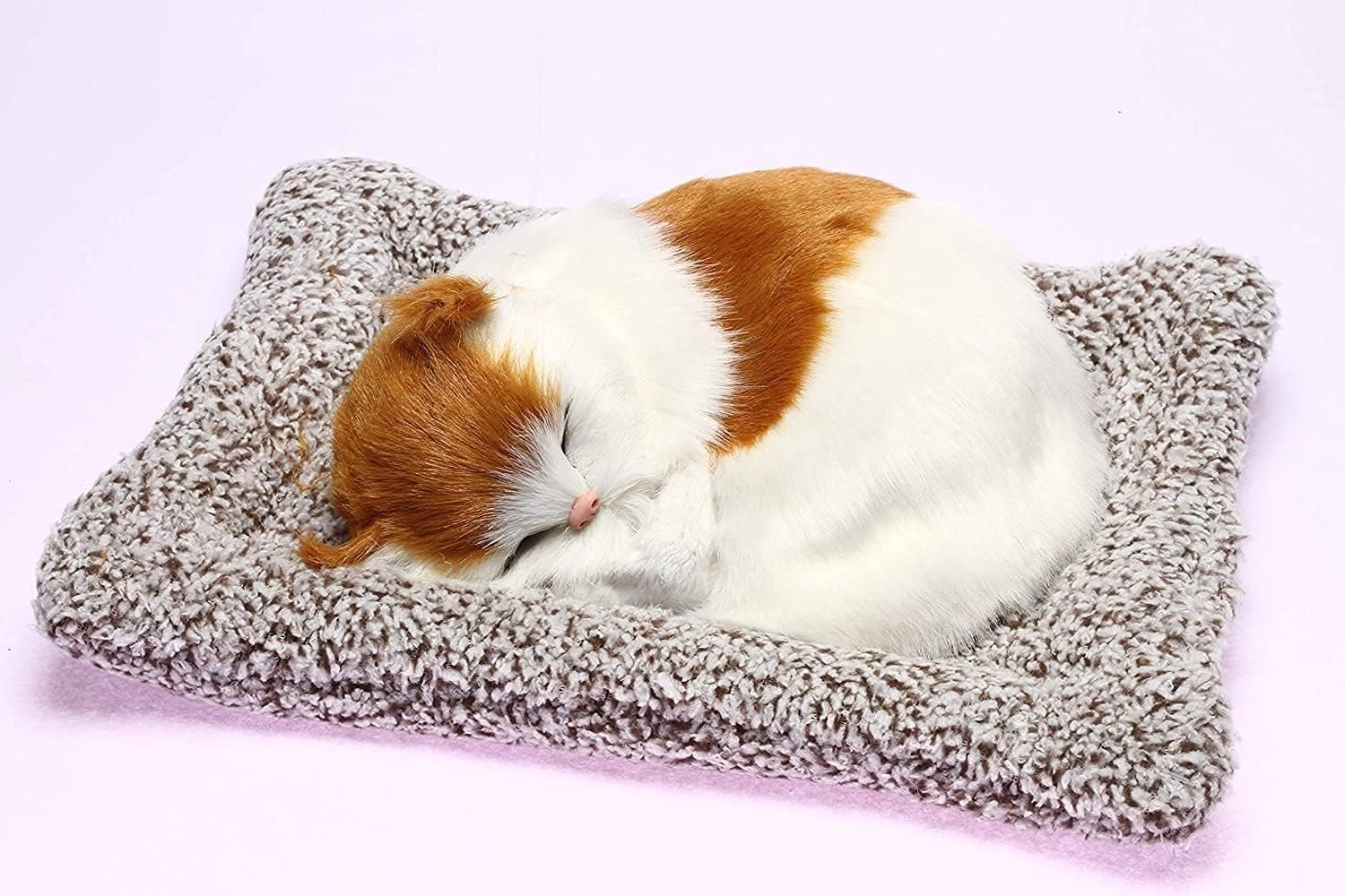 Universal Dashboard Car Sleeping Cat On Carpet Sillicone 1 Pc(White)